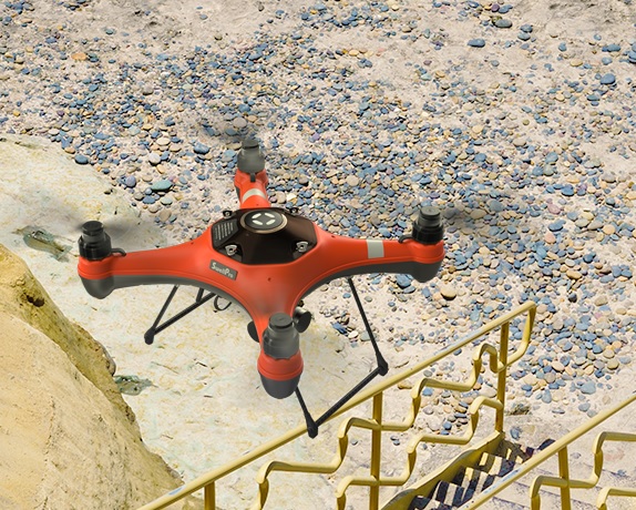 A commercially available waterproof quadcopter. SwellPro Splash Drone